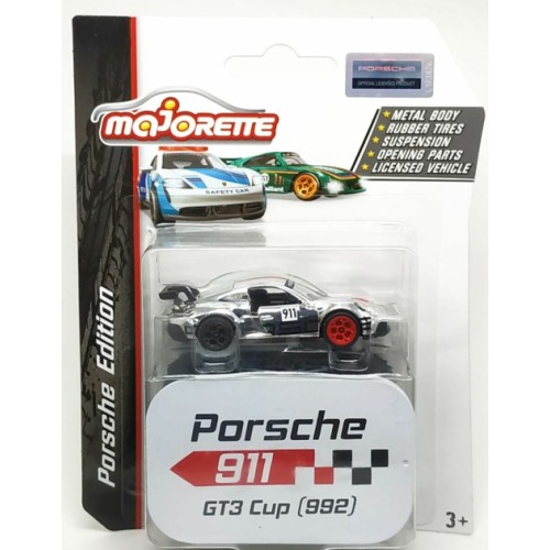 MAJ212053161E - 1/64 PORSCHE 911 GT3 CUP 992 (CHROME) WITH COLLECTORS TIN