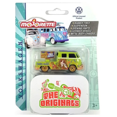 MAJ212055005C - 1/64 VW T1 LOVEPEACE MUSIC (GREEN) WITH COLLECTORS TIN