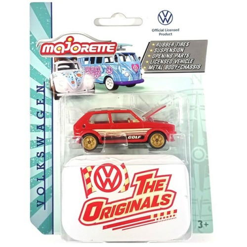 MAJ212055005D - 1/64 VW GOLF MK1 CHEQUERED FLAG (RED) WITH COLLECTORS TIN