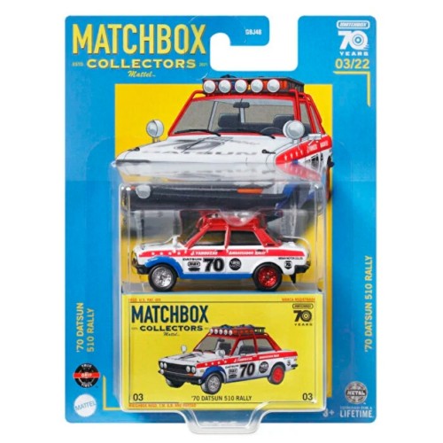 MATGBJ48-HLJ58 - MATCHBOX COLLECTORS '70 DATSUN 510 RALLY 03/22