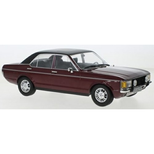 MCG18393 - 1/18 FORD GRANADA MK I MET.RED/MATT BLACK 1975 (LHD)