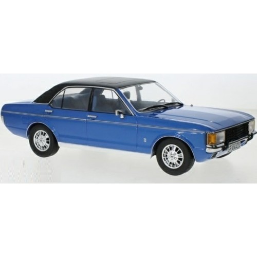 MCG18394 - 1/18 FORD GRANADA MK I MET.BLUE/MATT BLACK 1975 (LHD)