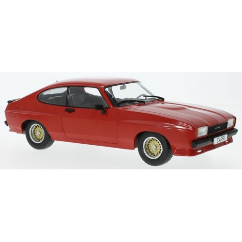 MCG18397 - 1/18 FORD CAPRI MK II X-PACK RED 1975 WITH GOLD AND SILVER WHEELS LHD