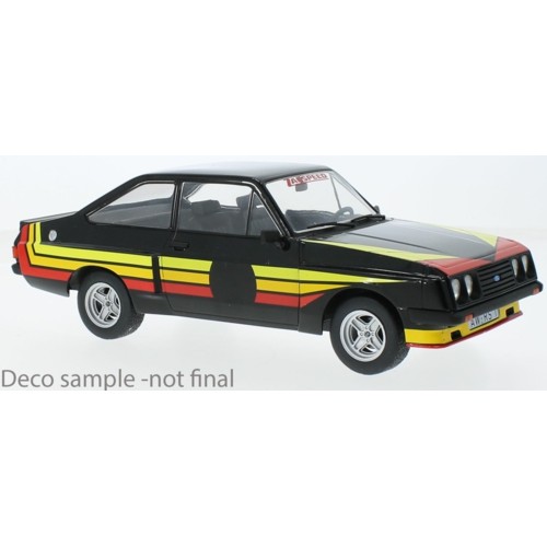 MCG18531 - 1/18 FORD ESCORT MK II RS 2000 X-PACK BLACK / WITH ZAKSPEED DECALS