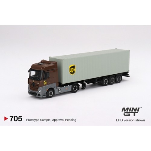 MGT00705-L - 1/64 MERCEDES-BENZ ACTROS WITH 40 FT CONTAINER UPS EUROPE (LHD)