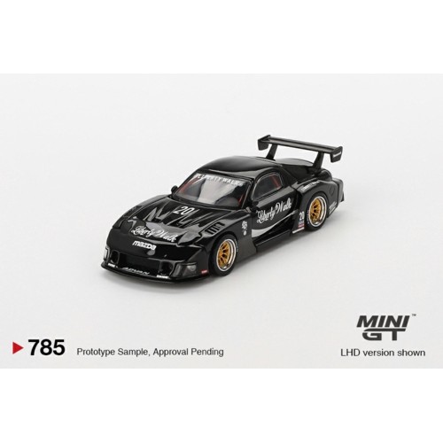 MGT00785-BL - 1/64 MAZDA RX-7 LB-SUPER SILHOUETTE LIVERTY WALK BLACK (LHD) (BLISTER PACKAGING)