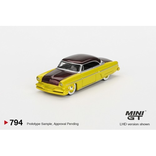 MGT00794-BL - 1/64 LINCOLN CAPRI HOT ROD 1954 LIME YELLOW (LHD) (BLISTER PACKAGING)