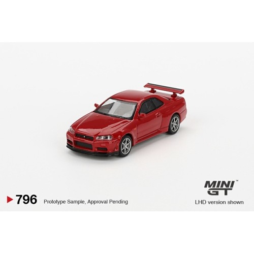 MGT00796-BL - 1/64 NISSAN SKYLINE GT-R (R34) V-SPEC ACTIVE RED (RHD) (BLISTER PACKAGING)