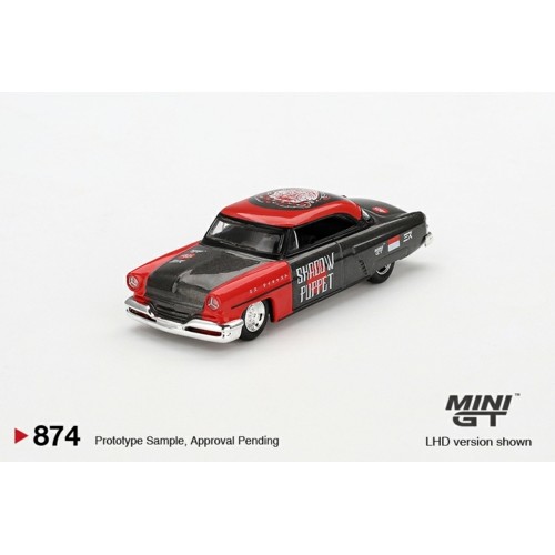 MGT00874-BL - 1/64 LINCOLN CAPRI HOT ROD 1954 SHADOW PUPPET MINI GT X MIZU (LHD) BLISTER PACKAGING