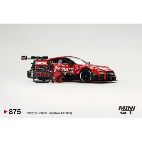 MGT00875-L - 1/64 NISSAN GT-R NISMO NO.23 MOTUL AUTECH GT-R 2021 SUPER GT SERIES SUZUKA WINNER WITH MATSUDA FIGURE (LHD) (TSUGIO MATSUDA COLLECTION NO.2)