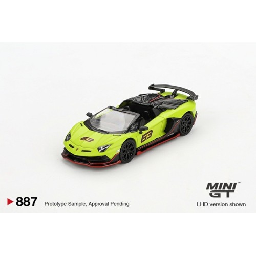 MGT00887-BL - 1/64 LAMBORGHINI AVENTADOR SVJ 63 ROADSTER VERDE SHOCK (LHD) BLISTER PACKAGING