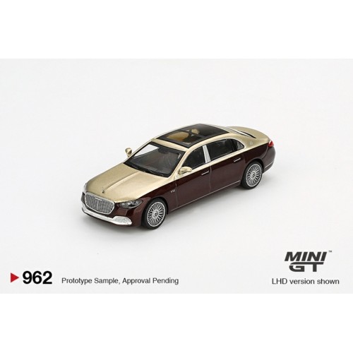 MGT00962-BL - 1/64 MERCEDES-MAYBACH S680 GOLD/DARK RED METALLIC (LHD) BLISTER PACKAGING