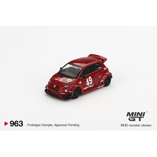 MGT00963-BL - 1/64 LB-WORKS X ABAS WORKS ABARTH 595 RED (LHD) BLISTER PACKAGING