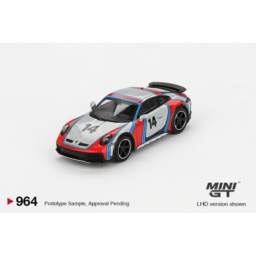 MGT00964-BL - 1/64 PORSCHE 911 DAKAR ICE GREY METALLIC RALLY 1974 (LHD) BLISTER PACKAGING