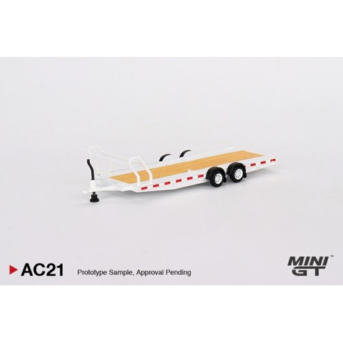 MGTAC21 - 1/64 CAR HAULER TRAILER WHITE