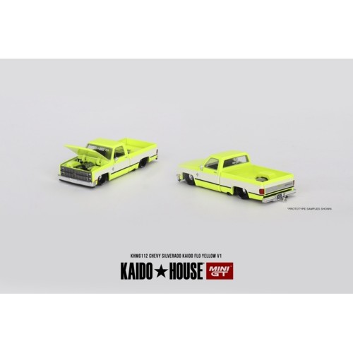 MGTKHMG112 - 1/64 CHEVROLET SILVERADO KAIDO FLO YELLOW V1