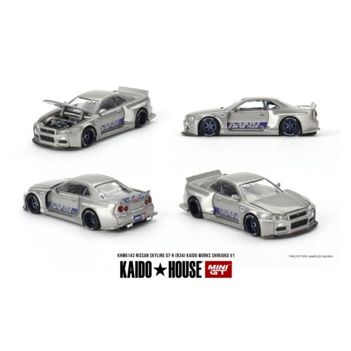 MGTKHMG143 - 1/64 NISSAN SKYLINE GT-R (R34) KAIDO WORKS SHINJUKU V1