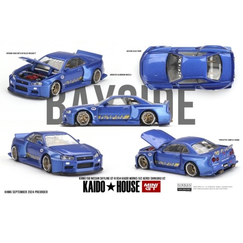 MGTKHMG158 - 1/64 NISSAN SKYLINE GT-R (R34) KAIDO WORKS (V2 AERO) SHINJUKU V2