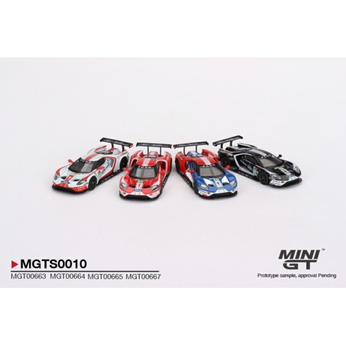 MGTS0010 - 1/64 FORD GT LMGTE PRO 2019 24H LE MANS FORD CHIP GANASSI TEAM 4 CAR SET LIMITED EDITION (LHD)