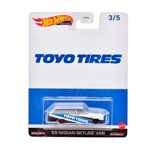 MHWDLB45-HKD05 - HOT WHEELS REAL RIDERS '69 NISSAN SKYLINE VAN TOYO TIRES 3/5