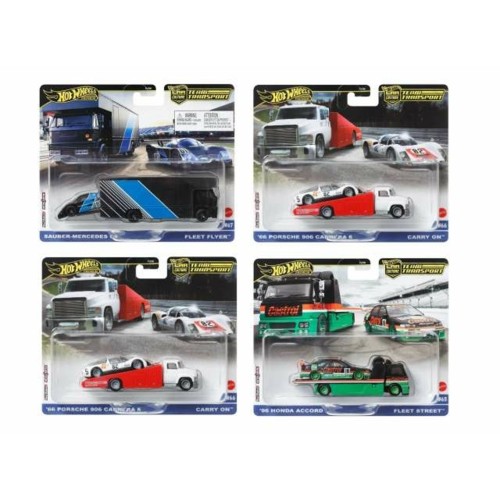 MHWFLF56-978B - X4 1/64 HOTWHEELS TEAM TRANSPORT ASSORTMENT