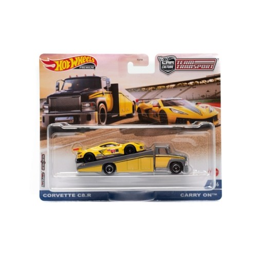 MHWFLF56-GRK67 - HOT WHEELS CAR CULTURE TEAM TRANSPORT CORVETTE C8.R & CARRY ON NO.36