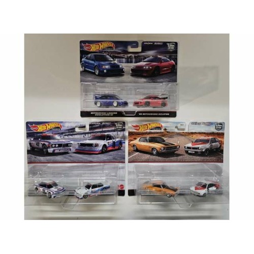 MHWHBL96-979J - X8 1/64 HOTWHEELS PREMIUM 2 PACK ASST