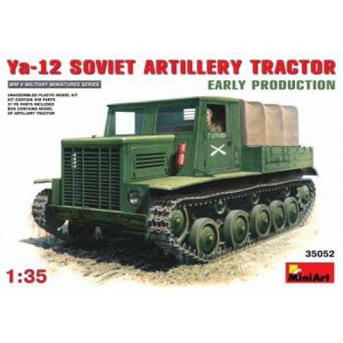 MIN35052 - 1/35 SOVIET ARTILLERY TRACTOR YA-12 EARLY PROD (PLASTIC KIT)