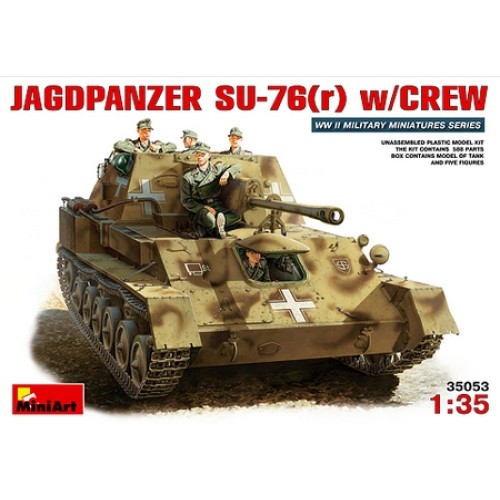 MIN35053 - 1/35 GERMAN JAGDPANZER SU-76(R) W / CREW (PLASTIC KIT)