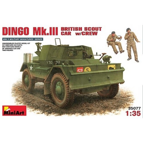 MIN35077 - 1/35 DAIMLER DINGO MK III W/ CREW (PLASTIC KIT)