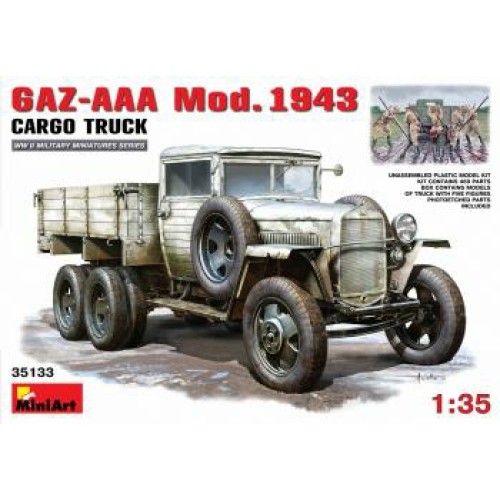 MIN35133 - 1/35 GAZ-AAA MOD. 1943 CARGO TRUCK (PLASTIC KIT)