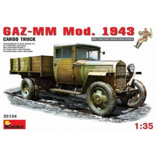 MIN35134 - 1/35 GAZ-MM MOD.1943 1.5T CARGO TRUCK (PLASTIC KIT)