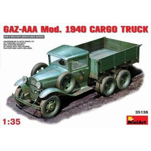 MIN35136 - 1/35 GAZ-AAA MOD 1940 CARGO TRUCK (PLASTIC KIT)