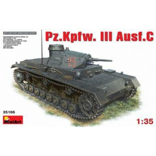 MIN35166 - 1/35 PZ.KPFW.III AUSF.C (PLASTIC KIT)