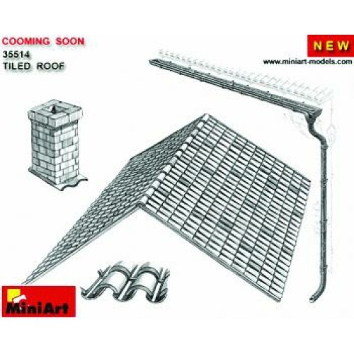 MIN35514 - 1/35 TILED ROOF (PLASTIC KIT)