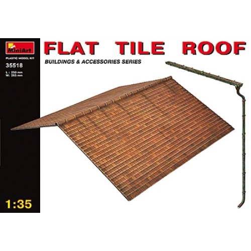 MIN35518 - 1/35 FLAT TILE ROOF (PLASTIC KIT)