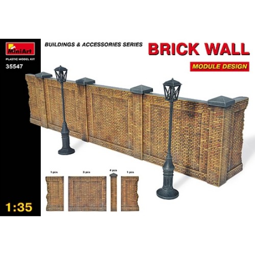 MIN35547 - 1/35 BRICK WALL (PLASTIC KIT)