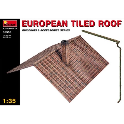 MIN35555 - 1/35 EUROPEAN TILED ROOF (PLASTIC KIT)