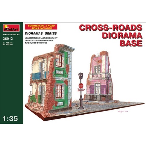 MIN36013 - 1/35 CROSS ROADS DIORAMA BASE (PLASTIC KIT)