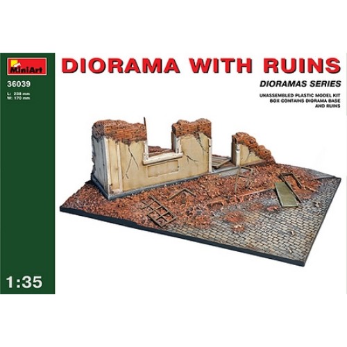 MIN36039 - 1/35 DIORAMA WITH RUINS (PLASTIC KIT)