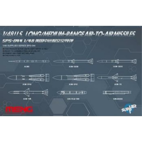 MNGSPS-044 - 1/48 US MEDIUM RANGE AIR TO AIR MISSILE SET (PLASTIC KIT)