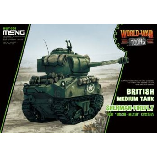 MNGWWT-008 - BRITISH TANK SHERMAN FIREFLY WORLD WAR TOON (PLASTIC KIT)