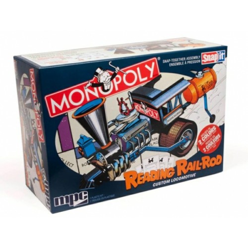 MPC945 - 1/25 MONOPOLY READING RAIL ROD CUSTOM LOCOMOTIVE (SNAP) (PLASTIC KIT)