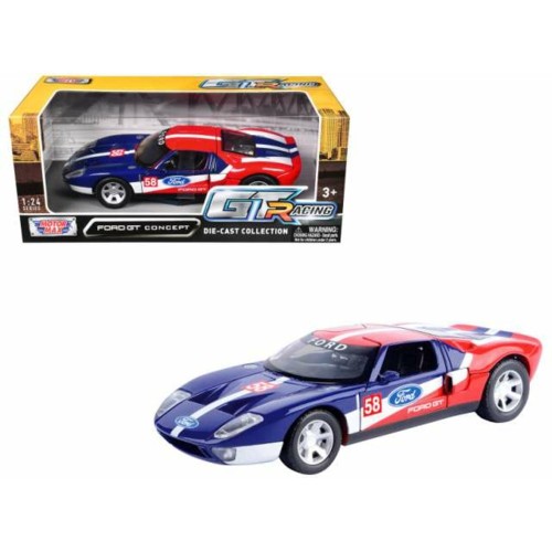 MTX73799 - 1/24 FORD GT CONCEPT GT RACING BLUE RED AND WHITE NO.58