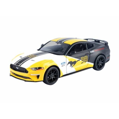 MTX73911 - 1/24 FORD MUSTANG GT GT RACING YELLOW WHITE AND BLACK