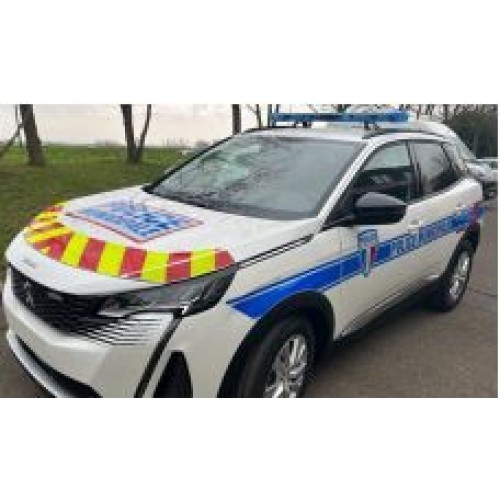 NV473949 - 1/43 PEUGEOT 3008 2023 POLICE MUNICIPALE WITH RED AND YELLOW STRIPING