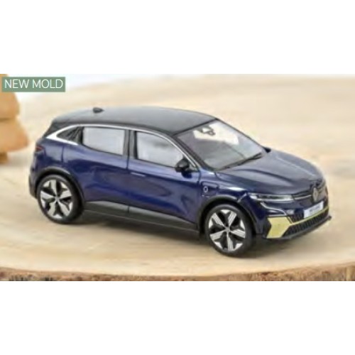 NV517922 - 1/43 RENAULT MEGANE E-TECH 100 ELECTRIC 2022 MIDNIGHT BLUE AND BLACK