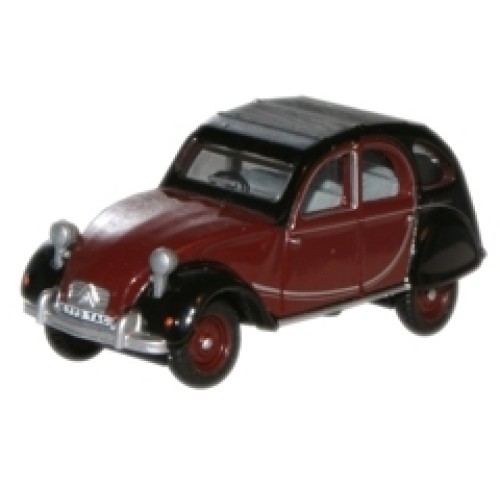 OX76CT001 -1/76 CHARLESTON MAROON/BLACK CITROEN 2CV