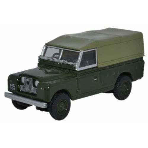 OX76LAN2011 - 1/76 LAND ROVR SERIES II CANVAS BACK BRONZE GREEN