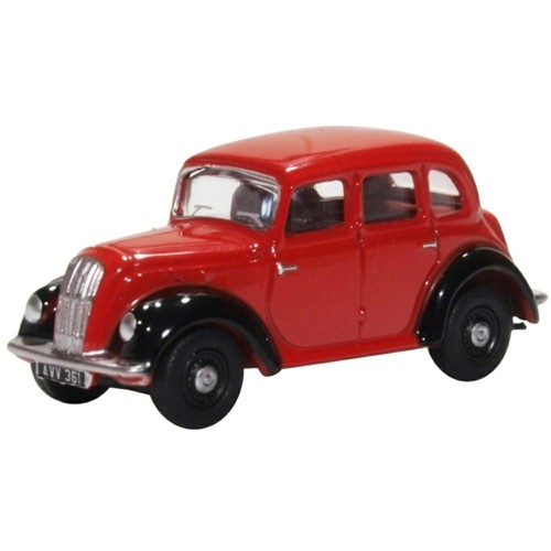 OX76MES006 - 1/76 MORRIS EIGHT E SERIES SALOON RED/BLACK